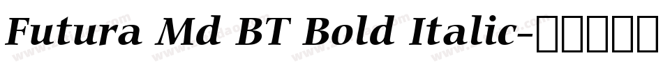 Futura Md BT Bold Italic字体转换